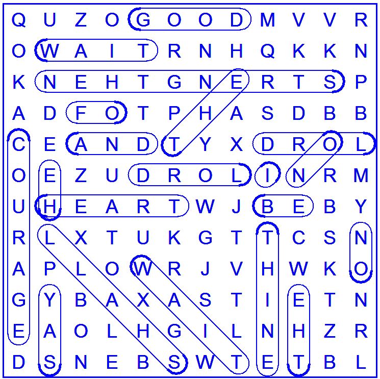 answers to puzzle